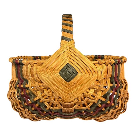 2004 Signed Handwoven Basket by Daniel E. Mast – Amish Folk Art Style – Lemon-Sh - Picture 1 of 6